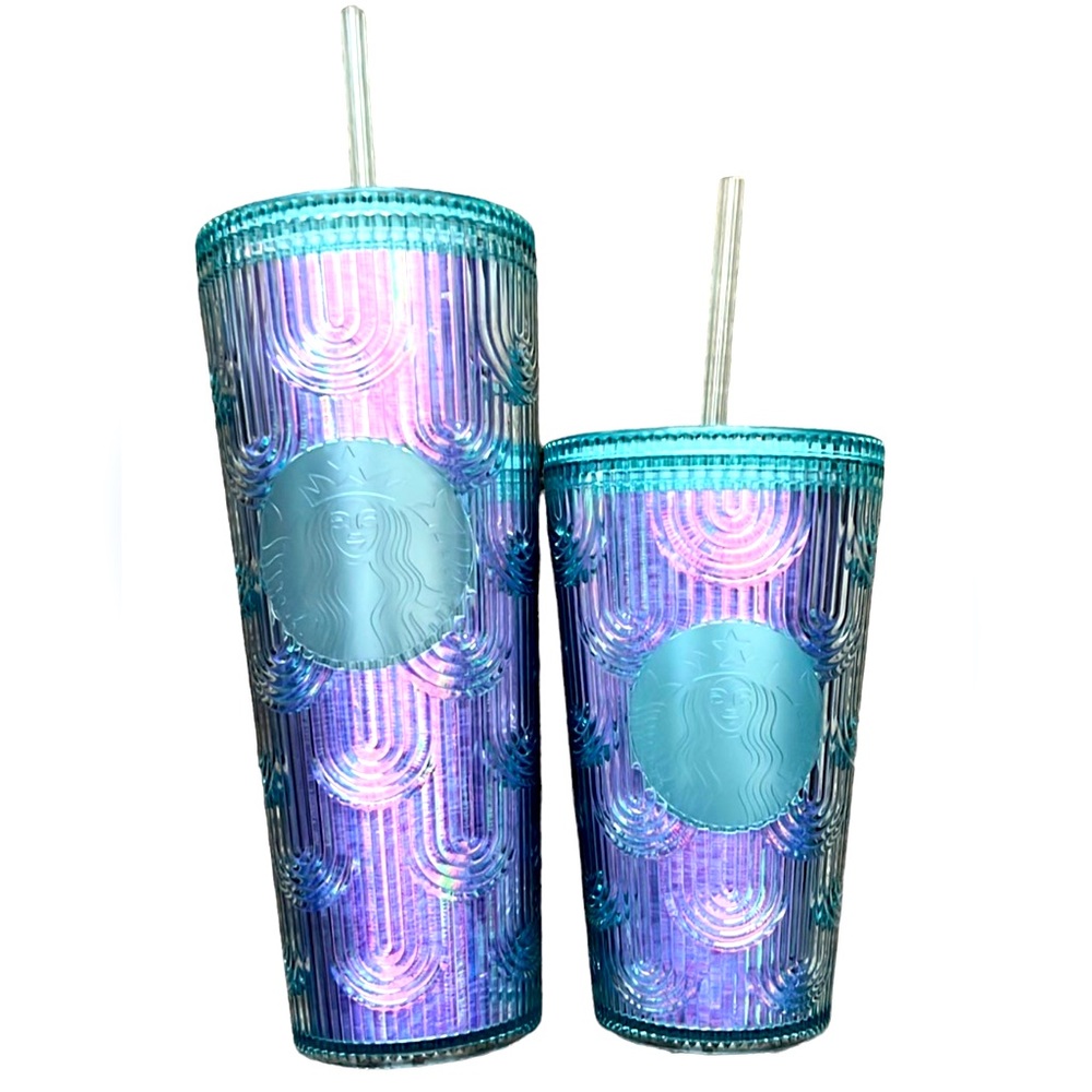 Starbucks Limited Edition Mermaid Scales Bundle Set Venti 24 oz and Grande 16 oz